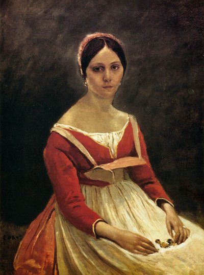 Madame Legois door Jean Baptiste Camille Corot